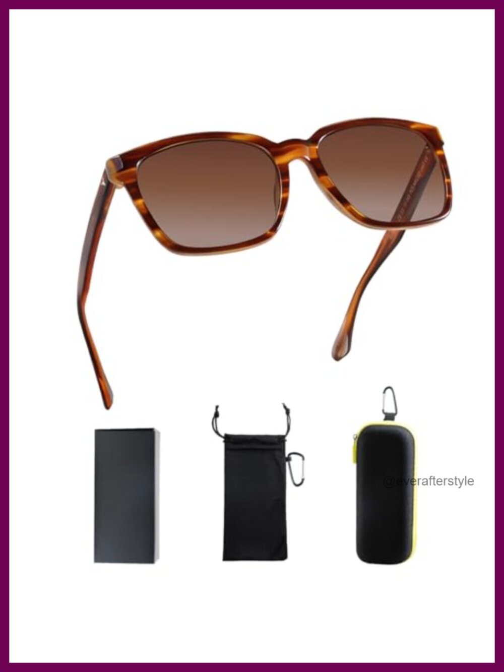 Polarized Square Sunglasses UV400 Protection Full Frame Unisex